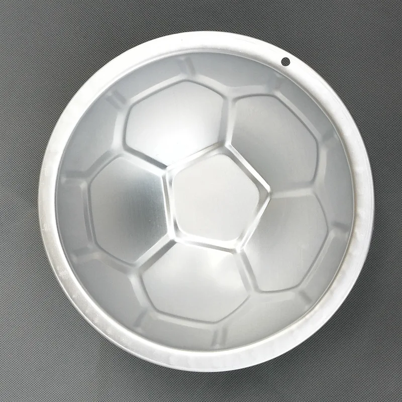 Football Half Round Ball Shaped Cake Mold Aluminum Alloy 8 inch 3D For Chocolate Mousse Mould Birthday Decor Baking Pan Soccer | Дом и сад