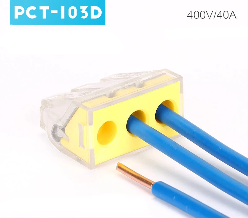 Новый 50 шт. PCT 103D разъем проводки для распределительной коробки 3 pin клеммный