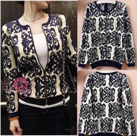 Новинка 2019 весна/осень/зима женский свитер блейзер кардиган синий белый