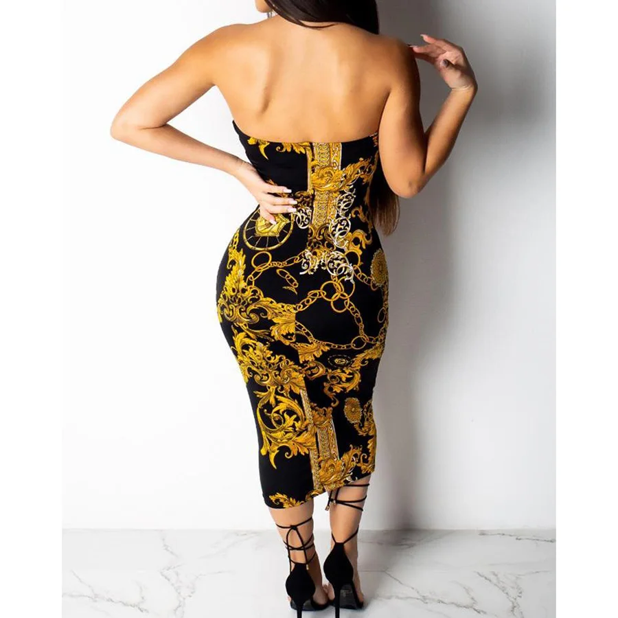 Взрывные Модели 2019 сексуальное модное платье без рукавов с открытой спиной и