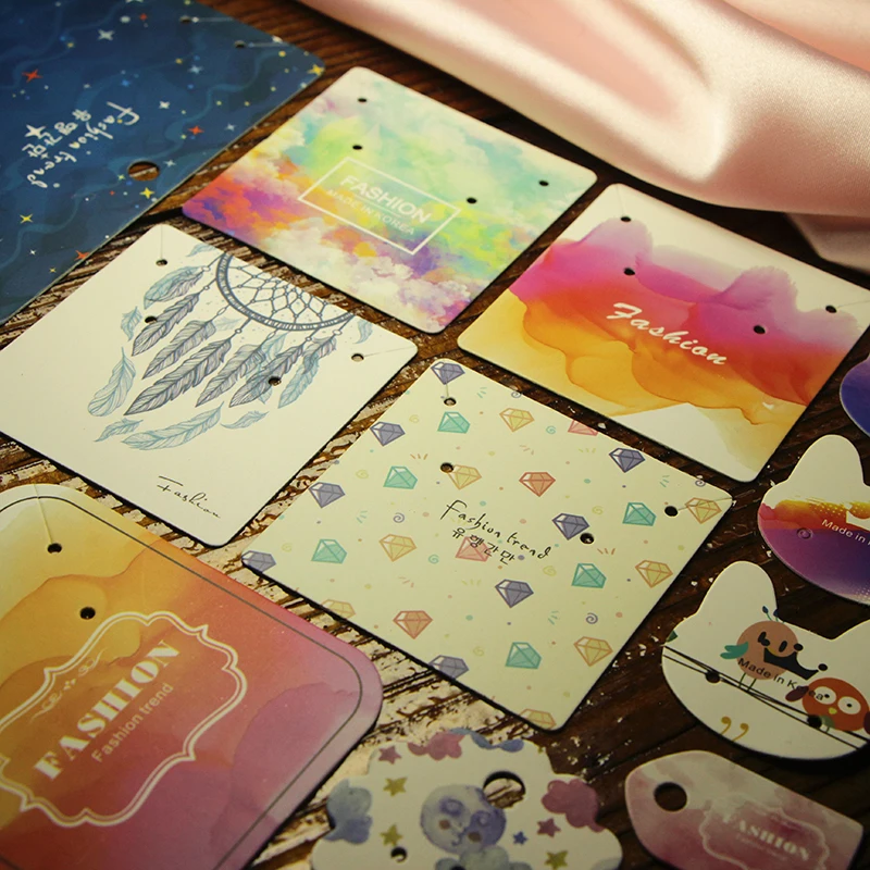 

100 шт./лот Новые популярные модные ювелирные изделия красочная брошь в виде карты серьги заколка для волос Органайзер бирки «сделай сам» упа...