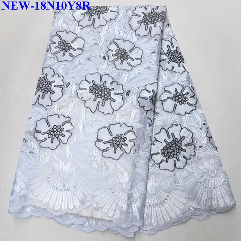 Нигерийская кружевная ткань с камнями 2018 африканская швейцарская вуаль кружево