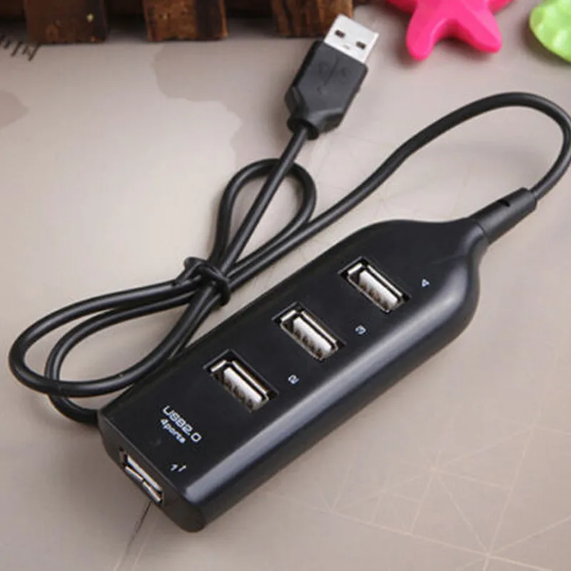 New HOT Multi HUB Splitter Expansion Adapter High Speed For PC Laptop 4-Port USB 2.0 Useful Mini Black White | Мобильные телефоны и