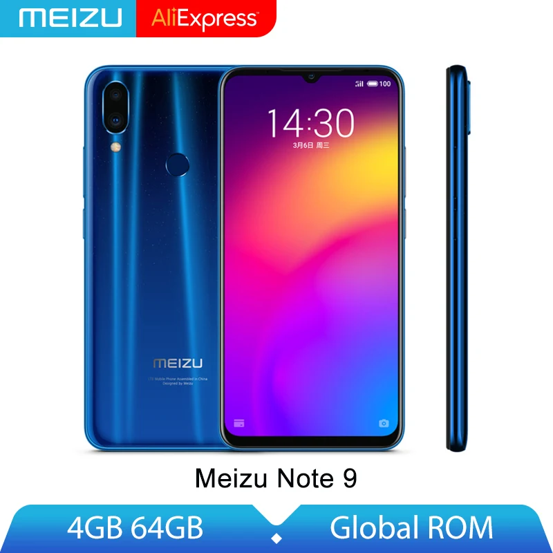 Глобальная ПЗУ Meizu Note 9 Note9 4 Гб 64 Snapdragon 675 Восьмиядерный 6 2 2244x1080 P экран двойная