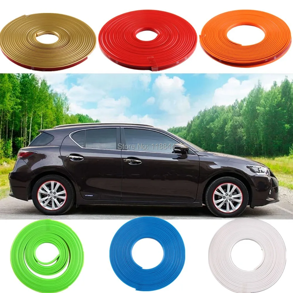 Новинка 8 м X 9 мм автомобильные наклейки для стайлинга декоративные колесные