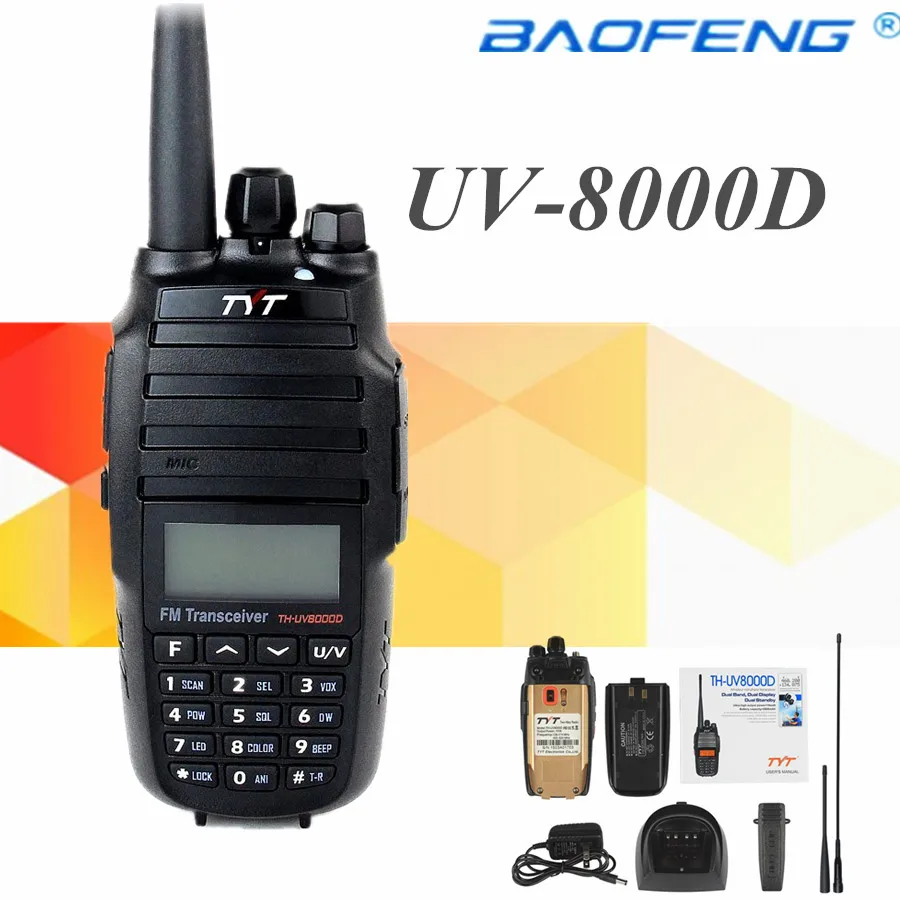 VHF-UHF th-uv8000d TYT рация Двухдиапазонная 10 Вт трансцептор радио amador portatil 10 км th-uv8000d walky talky