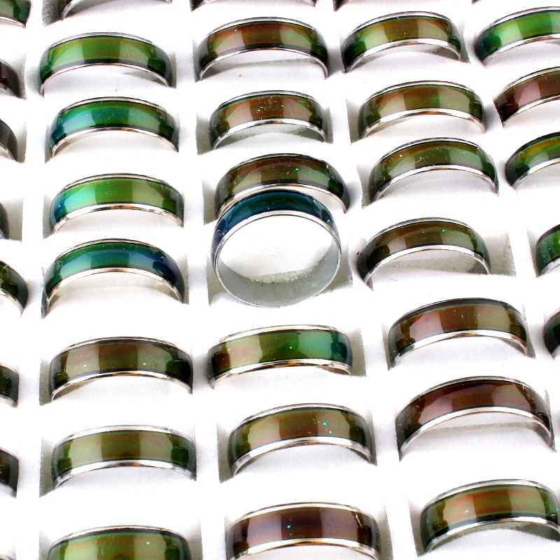 100 шт. оптовая продажа колец меняющихся цветов настроения кольцо с изменяемой