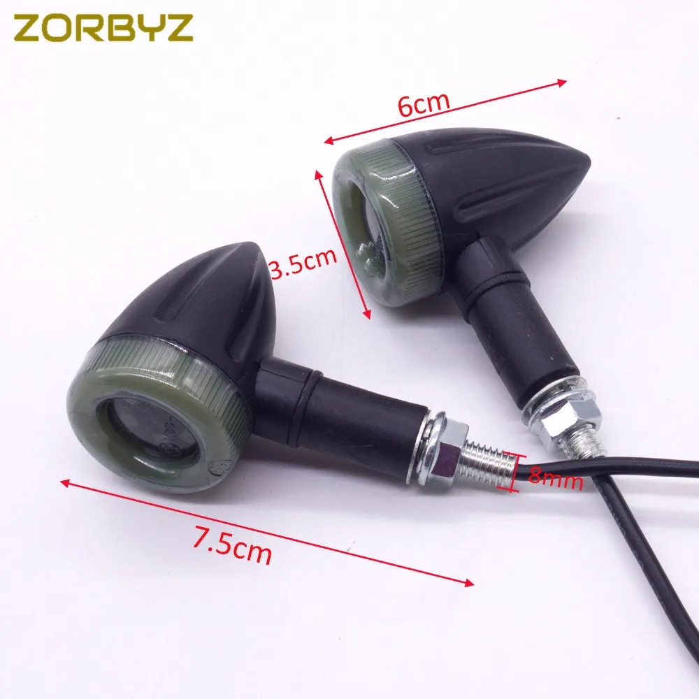 ZORBYZ Универсальный мотоцикл светодиодные янтарные лампы Задний сигнал поворота