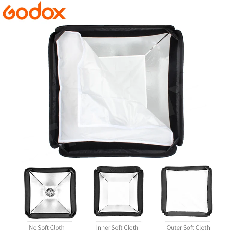 Софтбокс Godox 80x80 см светильник студийной вспышки подходит для фотосъемки Bowens
