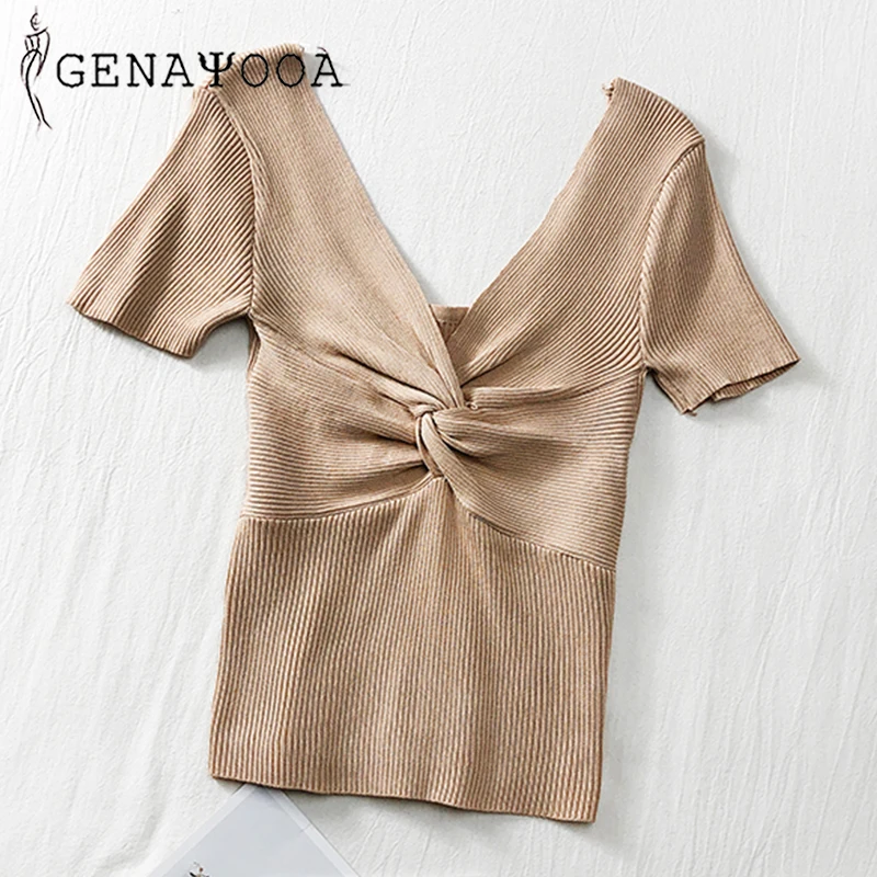 Сексуальная Летняя трикотажная футболка с v образным вырезом крест 2019 Футболка