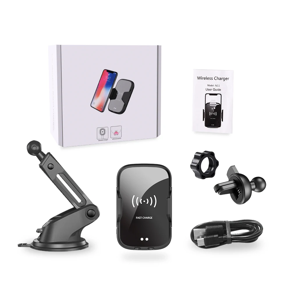 Car Air Fast Intelliget Qi Wireless Charger For iPhone XS Max XR X 8 Plus Samsung S9 S8 S7 Charging Phone Holder | Мобильные