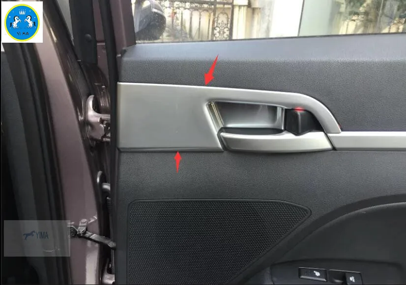 

Lapetus Car Styling Inner Door Handle Bowl Frame Cover Trim 4 Pcs / Set Fit For Hyundai Elantra Sedan 2016 2017 ABS