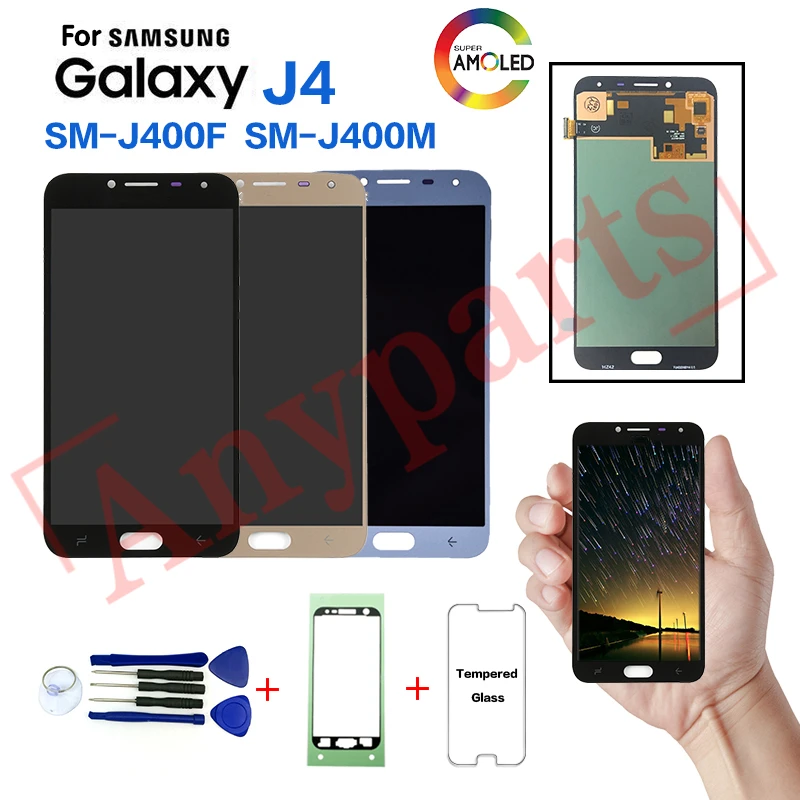 Запасной жк экран AMOLED для Samsung J4 дисплей Galaxy модуль SM J400 |Экраны мобильных