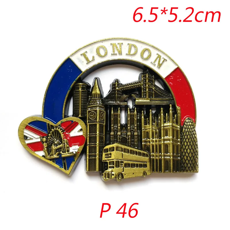 Милый краб магнит на холодильник вывеска Лондонское Здание Модель Золотые