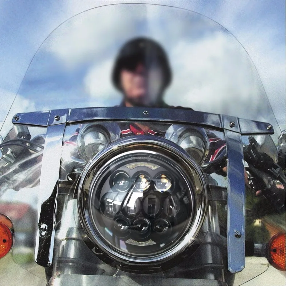 

1 шт. 5 3/4 дюйма 80 Вт светодиодная фара дальний и ближний свет мотоциклы для мотоциклов