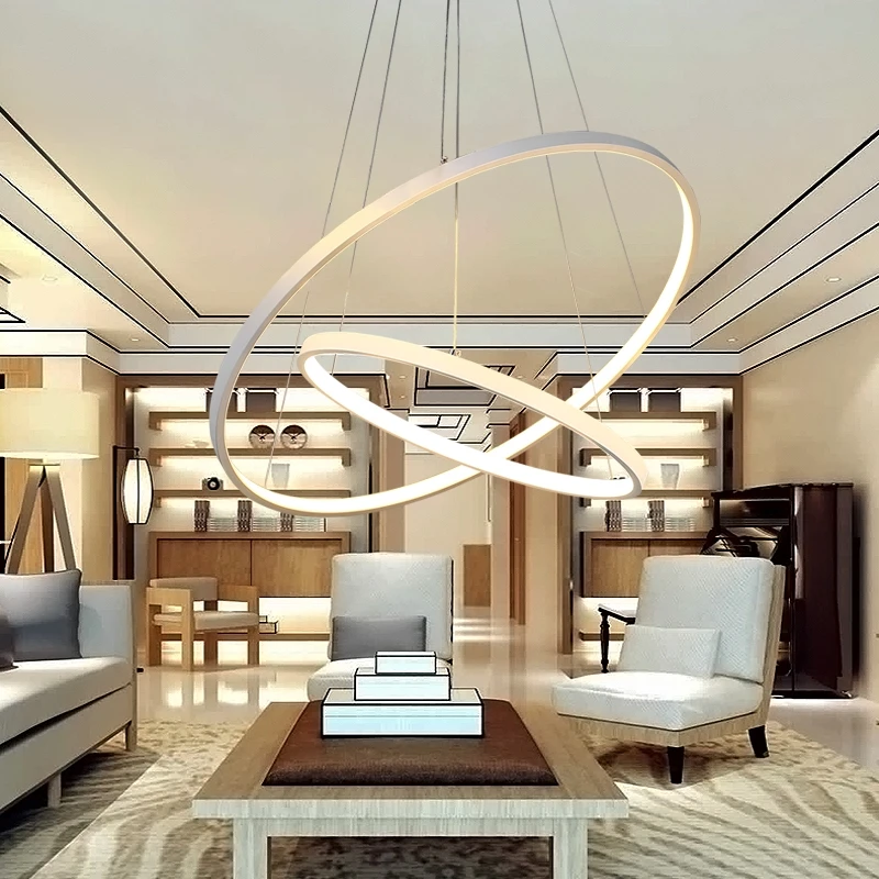 Современные модные супер тонкие круглые люстры светодиодные Светильники для