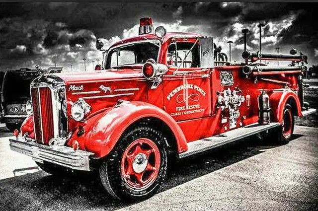 DIY Diamond embroidery car 5d diamond painting cross stitch Fire engine mosaic sale rhinestones Home decoration | Дом и сад