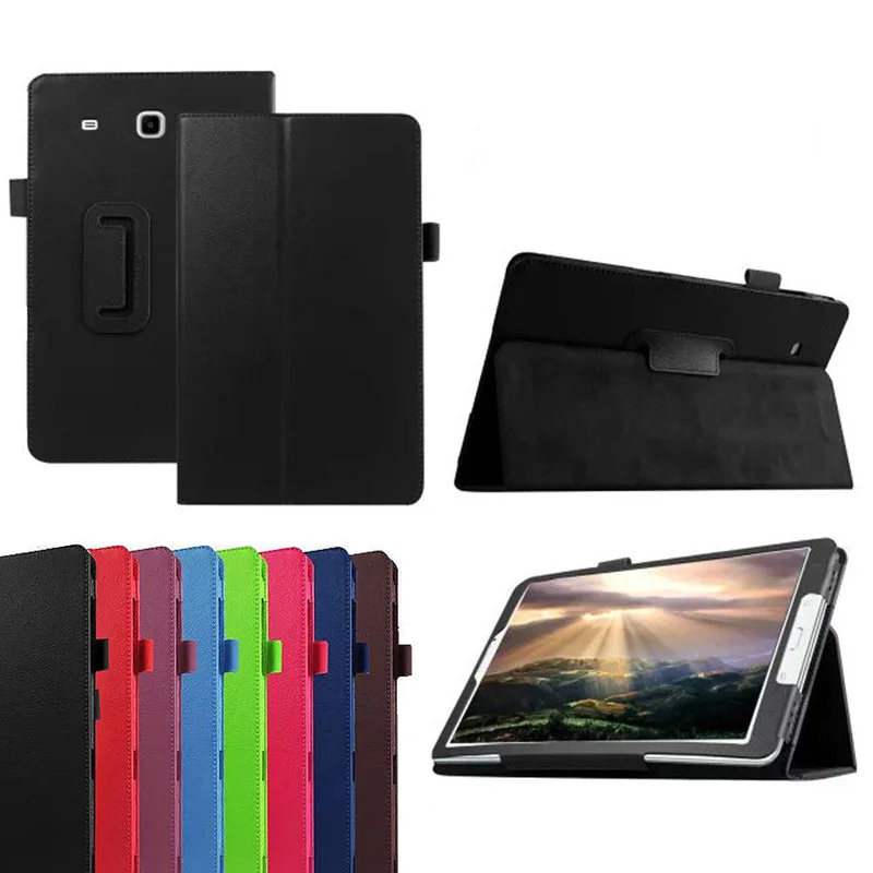 Цветной смарт чехол из полиуретановой кожи для Samsung Galaxy Tab E 9 6 T560 T561 тонкий