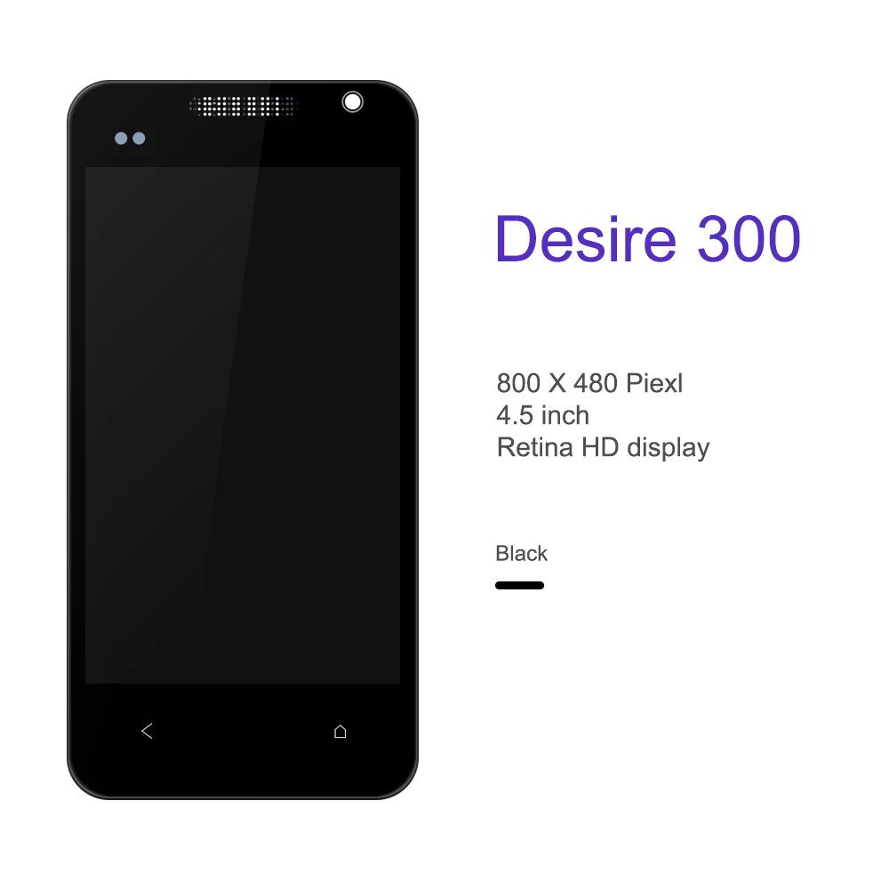 100% тест Новый 4 5 &quotдля HTC Desire 300 LCD сенсорный экран дисплей дигитайзер сборка