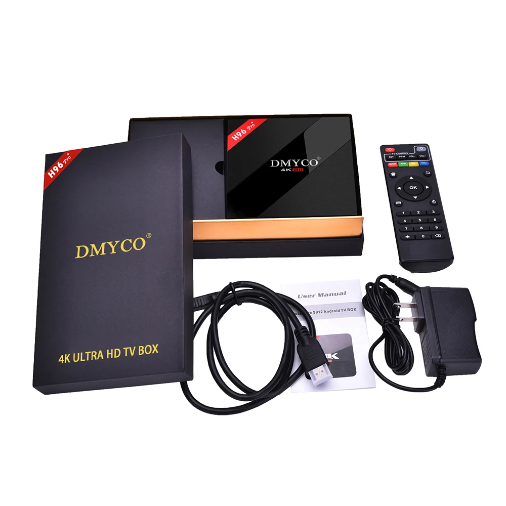 [Натуральная кожа] H96Pro plus Android 7 1 ТВ Box Amlogic S912 64bit Octa Core 3g/32G Wi Fi 2 4G/5 8G BT4.1 H.265 4 K * k UHD media