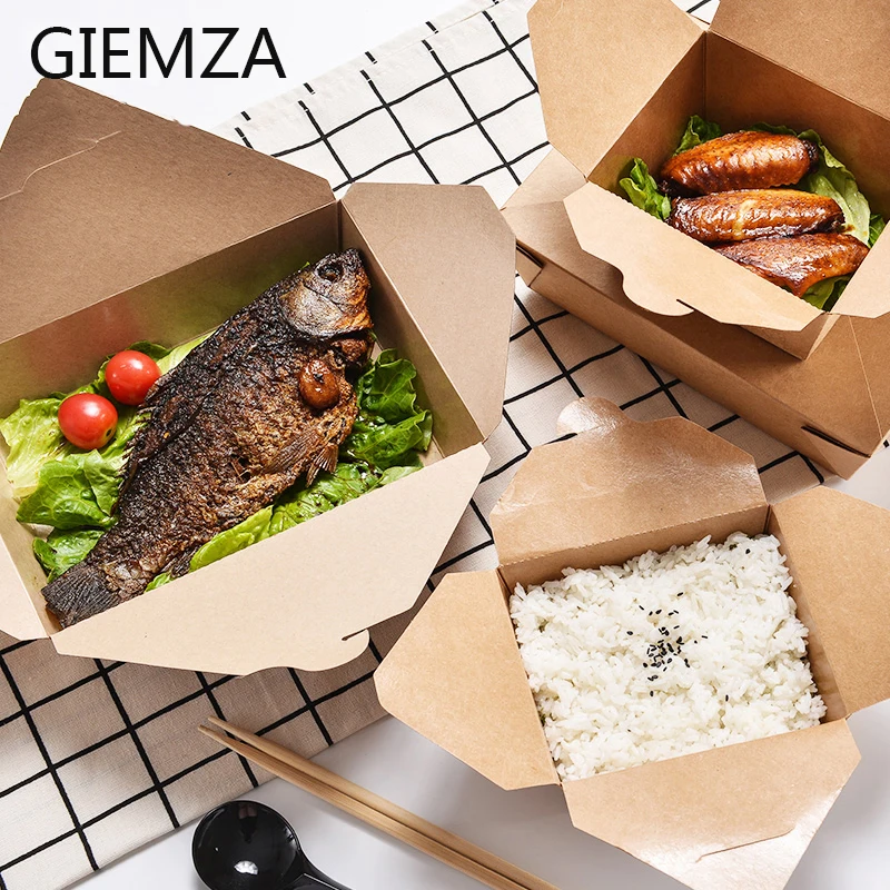 GIEMZA крупный Сор Еда одноразовый Ланчбокс суши 50/100 шт коробки для тортов и пирожных для бенто коробка хлеба Кухня инструменты распаковать барбекю Материал Вечерние