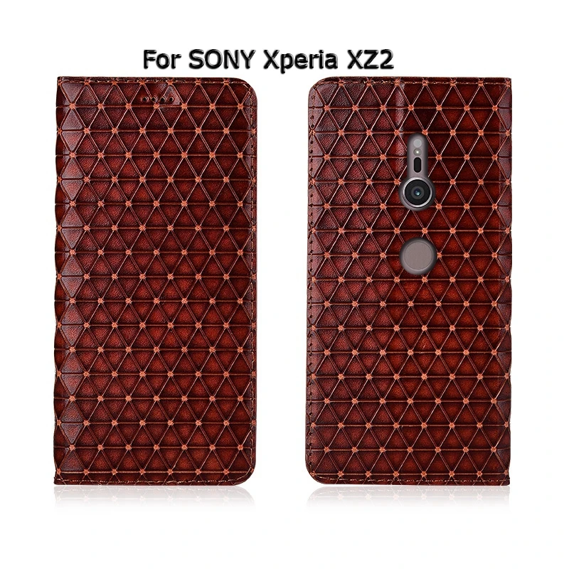 Модный флип-чехол для телефона с подставкой для sony Xperia XZ XZ1 XZ2 Compact Premium из натуральной коровьей кожи чехол для телефона