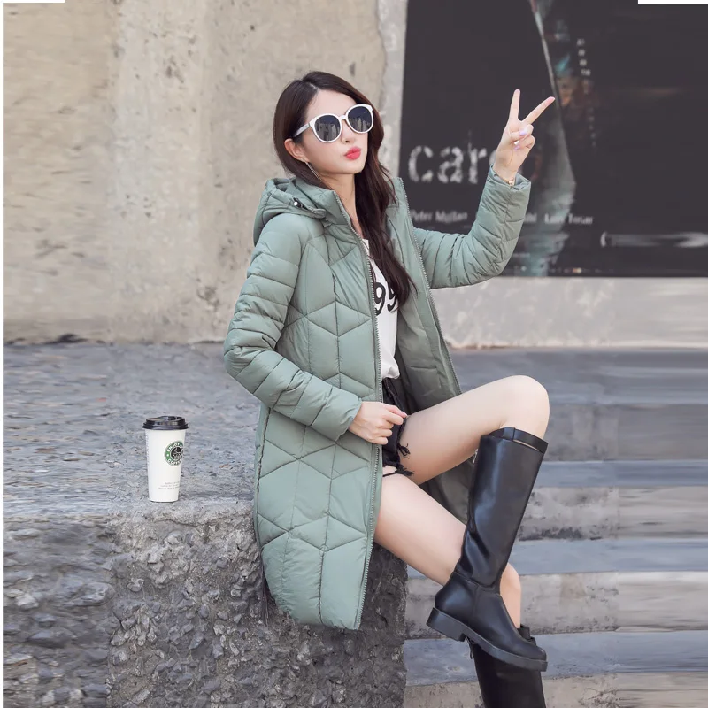 Женская куртка с капюшоном длинная хлопковая | одежда