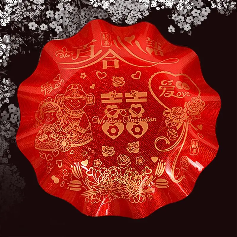 Праздничные принадлежности китайский красный акриловый поддон для конфет