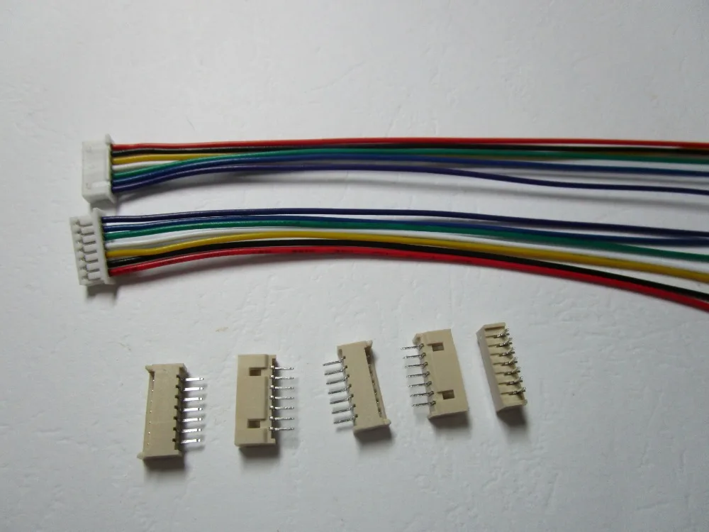 250 набор 1 25 мм 7-контактный штекер + гнездо поляризованный разъем с 28AWG 5 9 дюйма |
