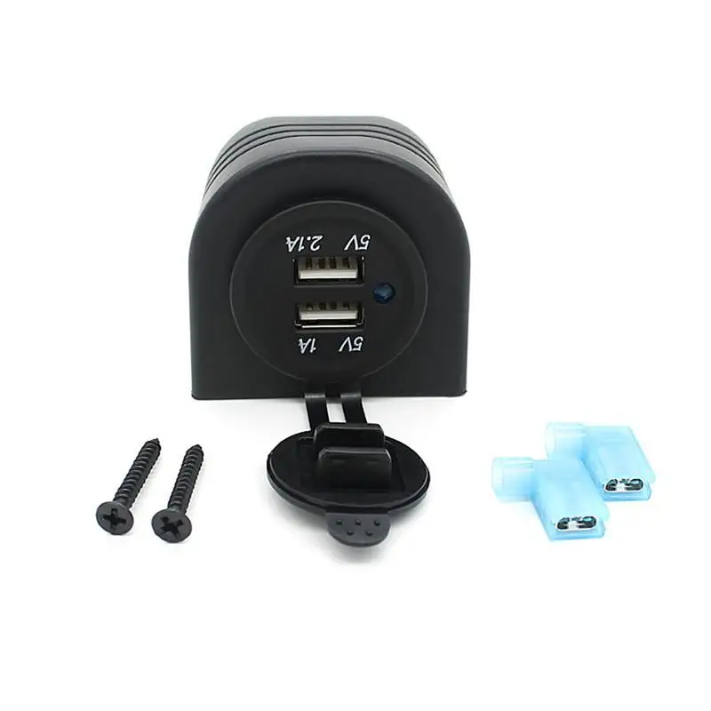 Портативная 12V розетка для автомобильного прикуривателя сплиттер двойной USB порт