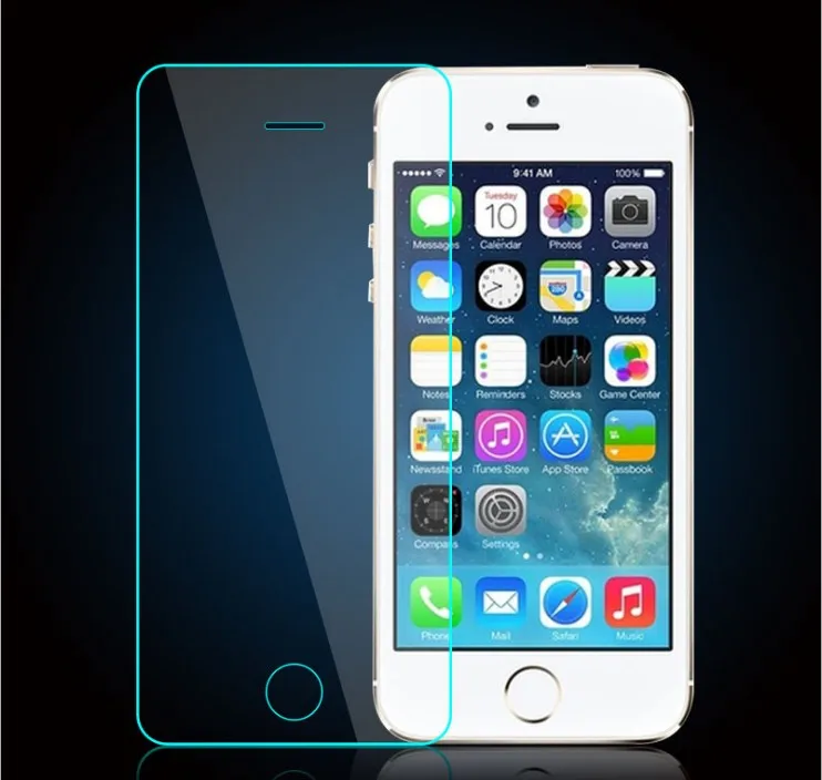 100 шт./лот 0 26 мм 2.5D Закаленное стекло HD защитная пленка для экрана Apple Iphone 7 4 4S 5 5c 5S 6