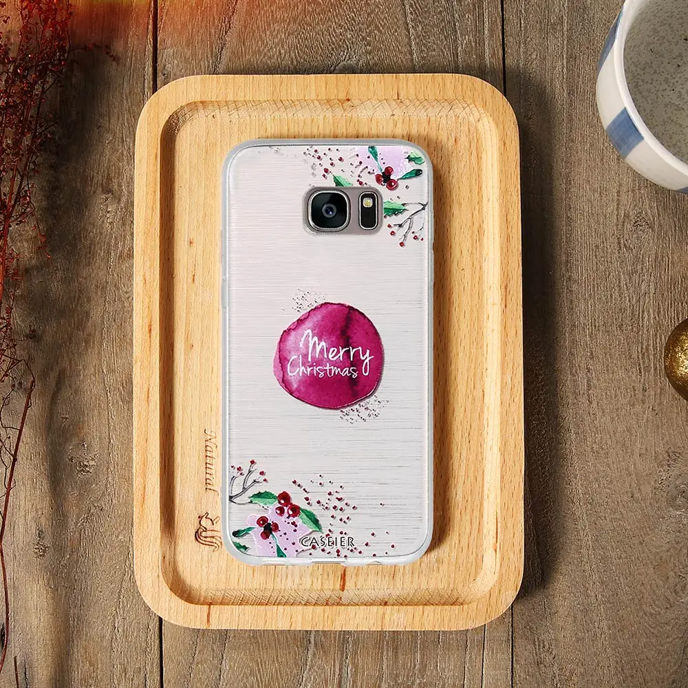 CASEIER Рождественский чехол для Samsung Galaxy S9 S8 Plus Note 9 8 S7 S6 Edge Новогодняя мягкая задняя
