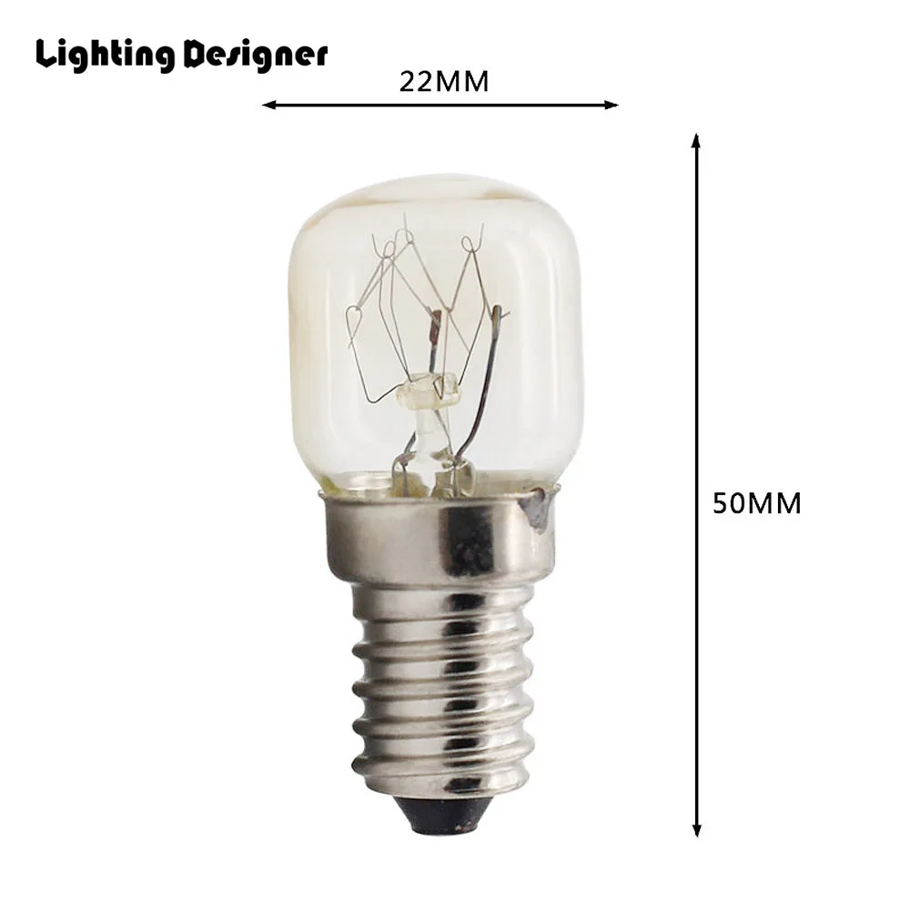 220 V 15 W 25 карликовый лампы высокой температуры 300 градусов SES E14 винт Кепки тостер