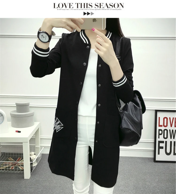 Женская Повседневная куртка базовая хлопковая средней длины с принтом Y373