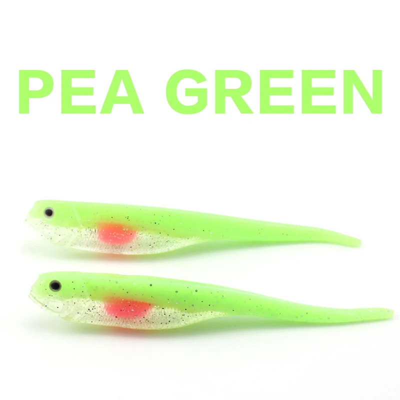 Pea Green Лидер продаж, наживки для рыбалки, 4 шт./pk, Мягкая наживка, 13 см* 13 г, искусственные приманки для рыбалка на сельдь, джиг, голова, приманка - Цвет: Pea Green