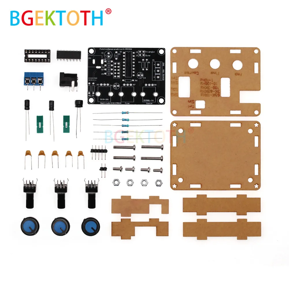 Функция генератор сигналов DIY Kit синус/треугольник/квадратный выход 1 Гц-1 МГц генератор сигналов Регулируемая частота черный XR2206