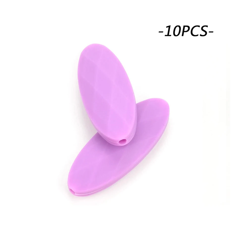 medium purple LOFCA 10 шт./лот, силиконовые бусины маркиза, BPA бесплатно, Детские Прорезыватели, сделай сам, прорезыватели, ожерелье, изготовление силиконовых бусин, детские игрушки, жевательные - Цвет: medium purple