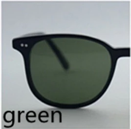 polarized green Круглые Солнцезащитные очки для мужчин и женщин, высокое качество, ацетат, Винтажные Солнцезащитные очки с поляризационными линзами, UV400, Ретро стиль - Цвет линз: polarized green