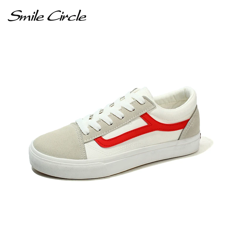 Smile Circle/2018 г. Весенне-летние белые кроссовки Женская Ультрамягкая повседневная