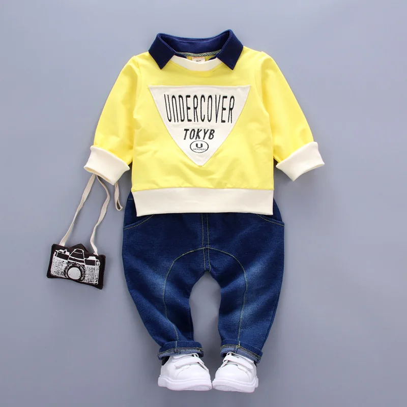 Весенне осенние комплекты одежды для маленьких мальчиков хлопковый спортивный