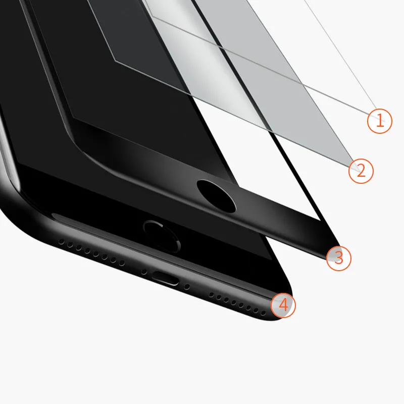3D мягкое закаленное стекло для iPhone 6 S 7 8 Plus X 10 противоударное защитное покрытие