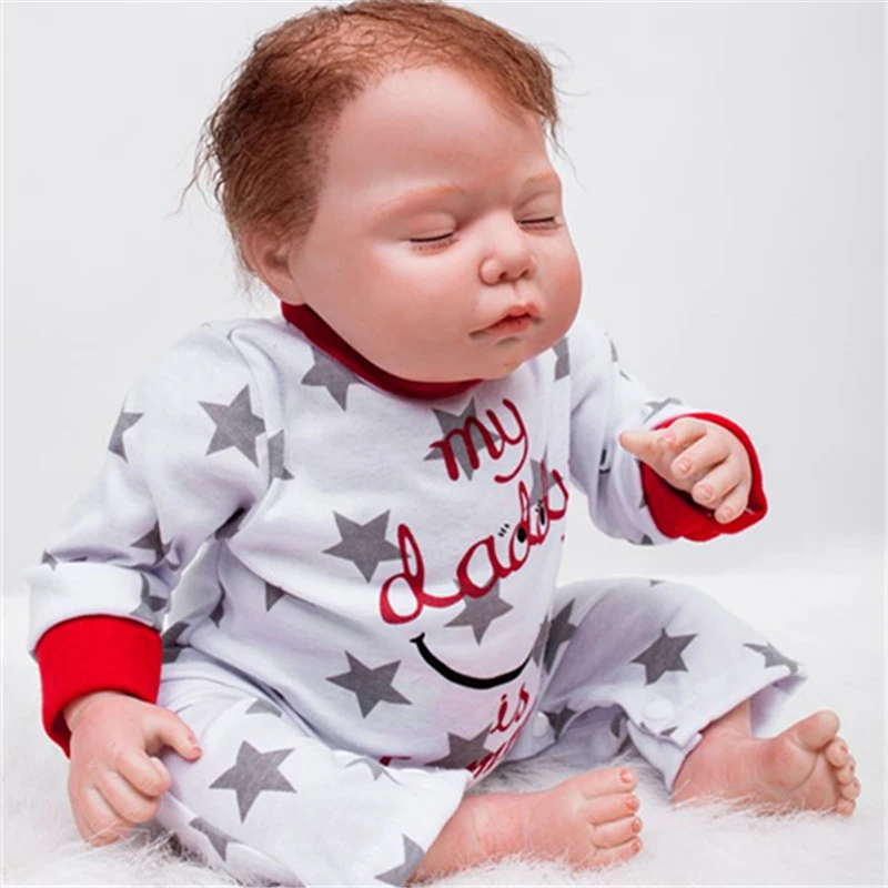 55 см/22 &quotвинил ручной Soft Touch Reborn Baby Куклы дети Игрушечные лошадки W Звезда печати