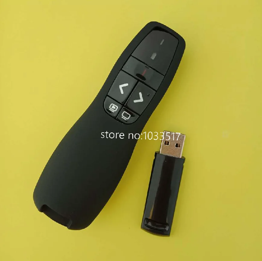 

New red Laser 2.4 GHz USB R400 Wireless RF Remote Control IR PPT Laser Pointer Presentation