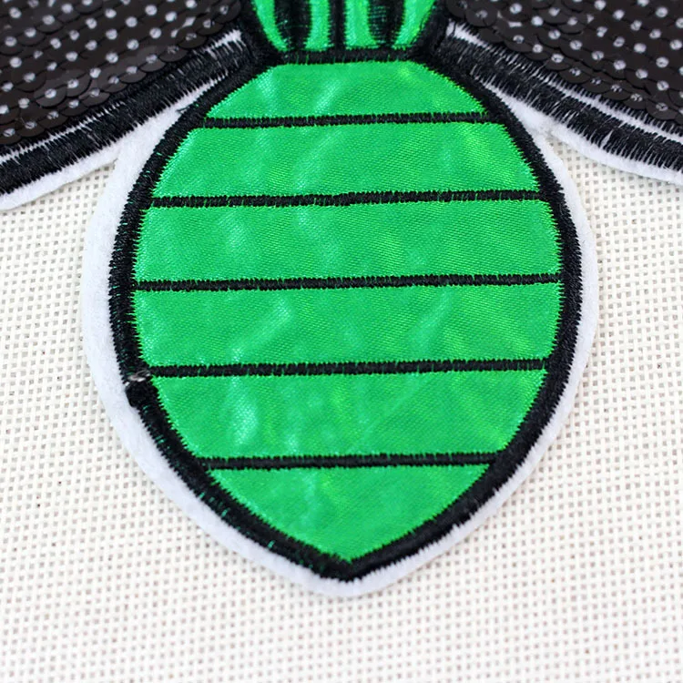 Вышитая пчела нашивки с блестками для одежды логотип Байкер Мотоцикл шить на