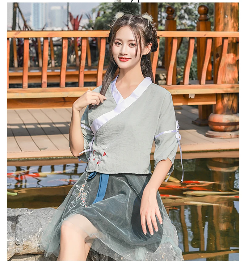 Hanfu древний китайский костюм традиционный династии Цин танцевальные костюмы женские платье принцессы сценический наряд женская одежда DN3287