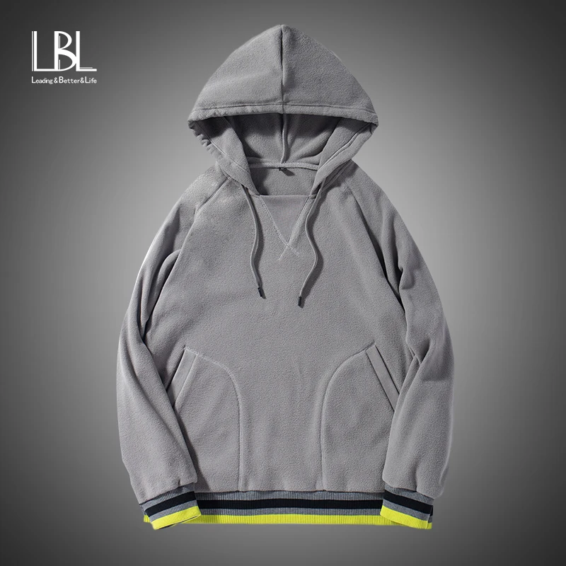 Зимние теплые кардиганы с капюшоном мужские толстые толстовки Топы ворсистый