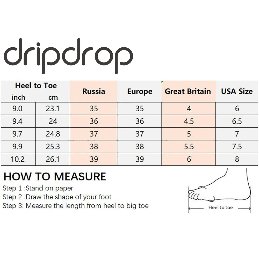 DRIPDROP Резиновые сапоги из ПВХ Водонепроницаемые Женские классические высокие до