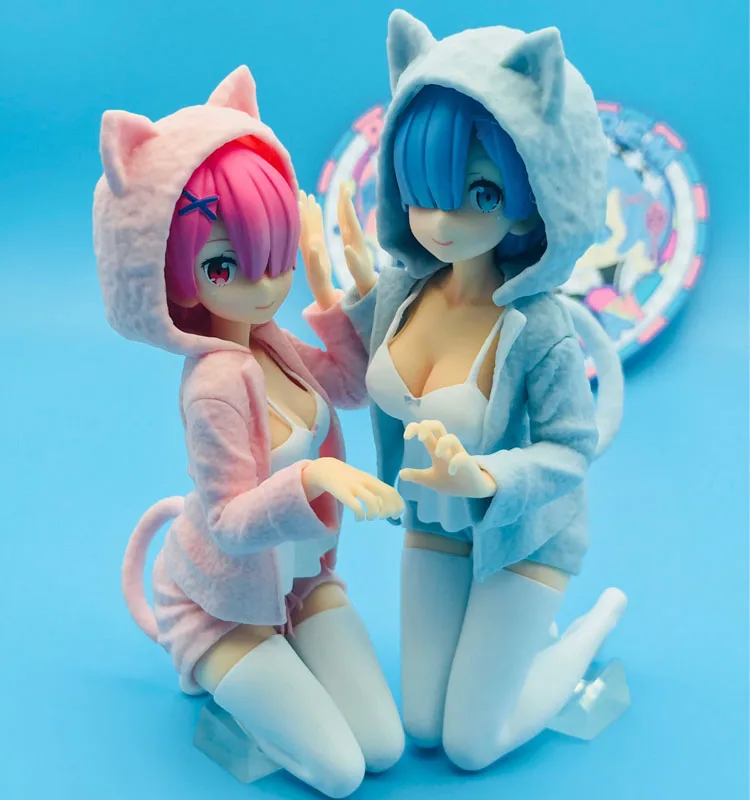 22 см Re: жизнь другой мир от Zero Rem Ram Emilia re zero Фигурки игрушки Аниме Фигурки игрушки для детей Подарки для детей - Цвет: in retail box