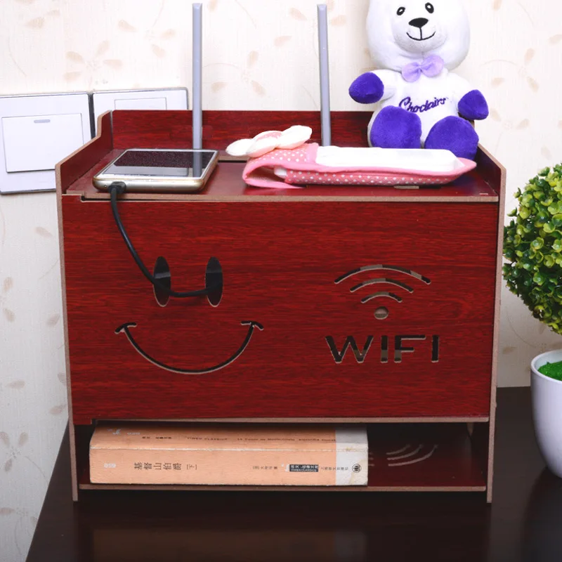 Прекрасный улыбающееся лицо кабель коробка для хранения беспроводной Wifi