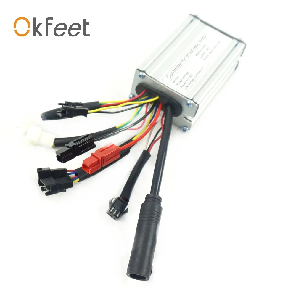 Okfeet 36 V/48 V 350W 36 V/48V17A контроллер электровелосипеда Стандартный синусоидальный сигнал SM кабель серии KT Поддержка светодиодный ЖК-дисплей Conversion Kit